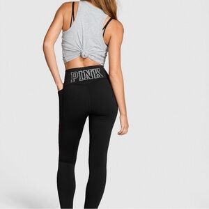 PINK Victoria's Secret Black Relay High-Rise Leggings